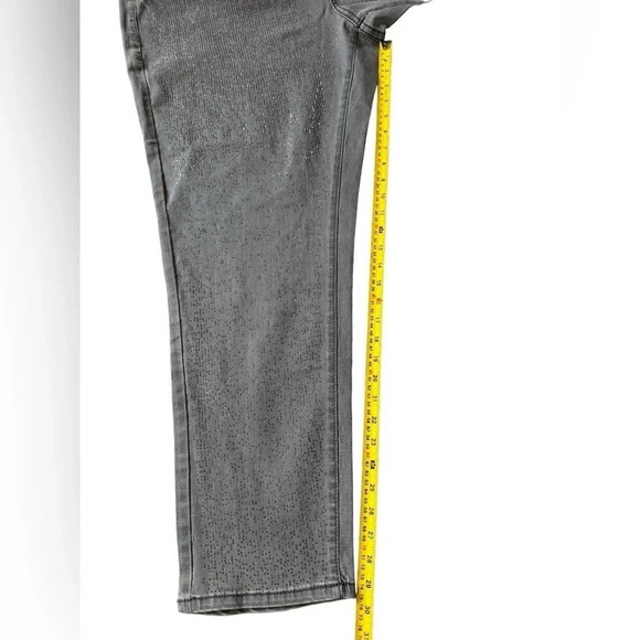 Lane Collection Jeans Women’s Size 24 Platinum Denim Embellished Stretch Skinny - Picture 3 of 8